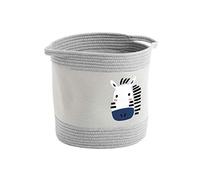 (TG. ca. Ø 30 x 30 cm) Zeller 14288 - Cesto portaoggetti "Zebra", in cotone/pol