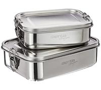 (TG. ca. 800 ml und 1,2 l) axentia Contenitore per il pranzo, colore: argento, 8