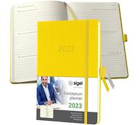 (TG. ca. A5) SIGEL C2370 Agenda settimanale Conceptum 2023, circa A5, giallo, ha