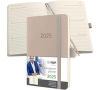 (TG. ca. A6) SIGEL C2531 Conceptum Agenda settimanale 2025, circa A6, taupe, cop