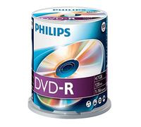 (TG. Campana da 100) DVD-R vergini Philips DM4S6B00F 4,7GB, 120min. in campana d
