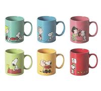 (TG. Capacit : 350 ml) Excelsa Peanuts Set 6 Tazze Mug, Ceramica, Multicolore, c