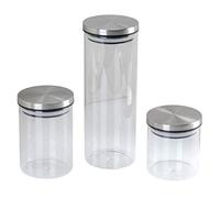 (TG. capacit : ca. 300 ml, ca. 500 ml e ca. 1000 ml) Axentia Set 3 barattoli, Tr