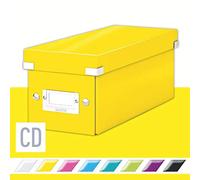 (TG. CD) Leitz Scatola archivio CD, Giallo, Gamma Click & Store, 14.3 x 13.6 x 3
