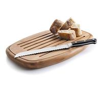 (TG. centimeters) LACOR 60491- Tagliere per Pane, Ovale, bambù, 40 x 27 x 3 cm