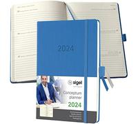 (TG. circa A5) SIGEL C2468 Conceptum Agenda settimanale 2024, circa A5, blu, cop