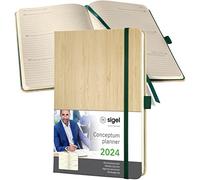 (TG. circa A5) SIGEL C2474 Conceptum Agenda settimanale 2024, circa A5, beige, c