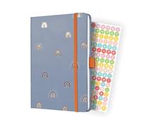 (TG. circa A5) SIGEL J4319 Jolie Agenda settimanale 2024, Rainbow Grey, 13,5 x 2