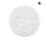 (TG. Cm.33) Excelsa Passion Set 6 Piatti Pizza, Diametro 33 cm, Vetro, Trasparen