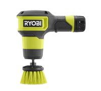 Ryobi RSCR4-120G, Spazzola Elettrica senza Fili a Batteria 4V USB 2.0Ah + Caricabatterie, Testina Rotonda da 5 cm, Grado di Protezione IPX7, Batteria Ricaricabile al Litio USB + Cavo