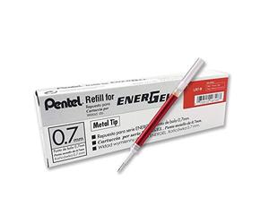 (TG. conf. 12 pezzi) Pentel LR7 ricarica roller EnerGel 0,7 mm, 12 pezzi rosso -