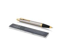 Parker IM Ballpoint Pen Brushed Metal Medium Point Blue Ink Refill Brushed M