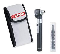 GIMA - Otoscopio F.O. SIGMA-2,5V-xenologeno-in Bustina - Nero, Fornito Con 14 Speculum Monouso, Leggero E Affidabile In Plastica Rinforzata Resistente, 31524, Nero, Bustina