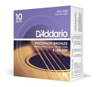 (TG. Confezione da 10) D'Addario EJ26-10P Set Corde Acustica EJ Phosphor BRZ RND