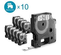 (TG. Confezione da 10) DYMO D1 Etichette Originali, Rotolo 9x7 mm, Stampa Nero s