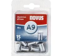 (TG. Confezione da 10) Novus inserti filettati A9 M 6 x 15 mm, 10 dadi per rivet