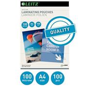 (TG. Confezione da 100) Leitz Quality Pellicole di Laminazione, 2 x 100 Micron,