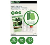 (TG. Confezione da 100) Leitz SpeedG Pellicole di Laminazione Lucida, 2 x 125 Mi