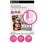 (TG. Confezione da 100) Leitz SpeedR Pellicole di Laminazione Lucida, 2 x 125 Mi