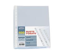 (TG. Confezione da 100 pezzi) Favorit Buste Perforate, Lucide, Alto Spessore, 22