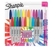(TG. Confezione da 24) SHARPIE Pennarelli Indelebili, Punta Fine, Colour Burst e