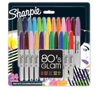 (TG. Confezione da 24) Sharpie Pennarelli Indelebili, Punta Fine, Confezione da