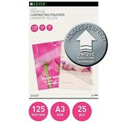(TG. Confezione da 25) Leitz UDT Pouch per Plastificazione a Caldo, Lucida, 2 x
