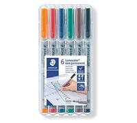 (TG. Confezione da 6) Staedtler 316 WP6 Penna F Non-Permanente, 6 Pezzi - NUOVO