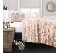 (TG. Coppia) Lush Decor 2 Piece Belle Quilt Set, Twin, Rosa Blush - NUOVO