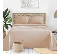 (TG. Coppia) Superior Copriletto Medallion con federe, Cotone, Pesca, Coppia - N