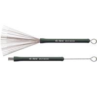(TG. Coppia) Vic Firth Wire Split Brush - Retractable - Green Handle - Wood Tip