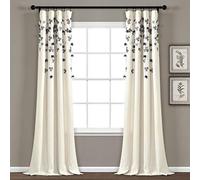 (TG. Curtain) Lush Decor Flower Drop Valance, Purple, Curtain - NUOVO