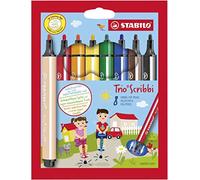 (TG. Custodia da 8) Pennarello triangolare con punta ammortizzata - STABILO Trio