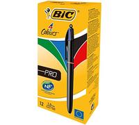 (TG. default) BIC 4 Colours - PRO Penna a Scatto, Punta Media da 1 mm, 4 Colori