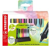 (TG. Desk Set da 8) Evidenziatore Ecosostenibile - STABILO GREEN BOSS Pastel Des