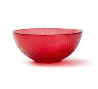 (TG. Diametro: 23 cm) Excelsa Red Arabesque Insalatiera, Vetro, Rosso - NUOVO