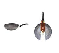(TG. Diametro 28 cm) Ballarini Cortina Granitium Padella Wok 1/M, Alluminio, Gri