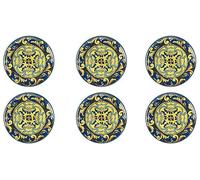 (TG. Diametro 31,5 Cm.) Excelsa Trinacria Set 6 Piatti Pizza, Porcellana, Diamet