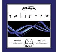 (TG. Diapason 3/4) DAddario Helicore Hybrid Bass Single A String, 3/4 Scale, Med