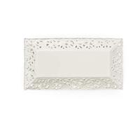 (TG. Dimensioni: cm.30 x 16 x H.3) Excelsa White Home Piatto Portata Rettangolar