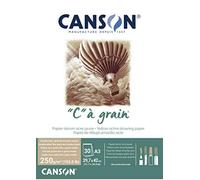 (TG. DIN A3) CANSON Blocco"C" grain Blocco A3, 30 fogli, 250 g/m², giallo ocr