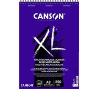 (TG. DIN A3) CANSON XL® Fluid Mix Media album per colori fluidi spiralato lato