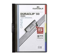 (TG. Din A4 Registro Incluso) Durable 223401 - Duraclip 50 Index, cartellina con