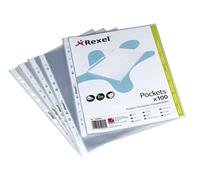 (TG. DIN A4) REXEL Buste a perforazione univ. A4 100pz - 1300064 - NUOVO