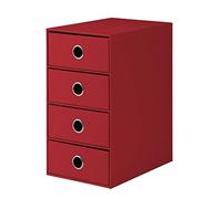 (TG. DIN A5, 4 Fach) Rossler Soho - Portacorrispondenza a 4 cassetti rosso - NUO
