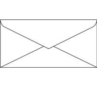 (TG. DL) Sigel-Busta formato DL 110 x 220 mm, con buste, 50 pz, colore: bianco -