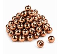 TG-DZURI 100 perline in ottone per la costruzione di mosche, 2,7 mm, a testa di ninfa, per pesca a mosca, materiali per la costruzione di mosche, adatti per ami di dimensioni #12-14, rame