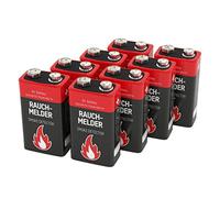 (TG. E-Block) ANSMANN 8x Batterie alcaline per rilevatori di fumo incendi - Pacc