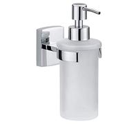 (TG. eckig) Dispenser Sapone In Acciaio Inox Tesa Klaam, Metallo Cromato Lucido,