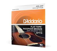 (TG. EFT15 Extra Light (10-47)) D'Addario EFT15 Set Corde Acustica Flat Tops Pho